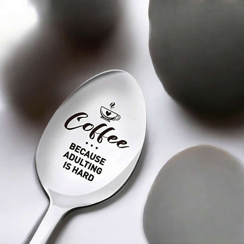 1pc Funny Coffee Lover Spoon Gifts For Women Men Birthday Thanksgiving Christmas Gifts For C