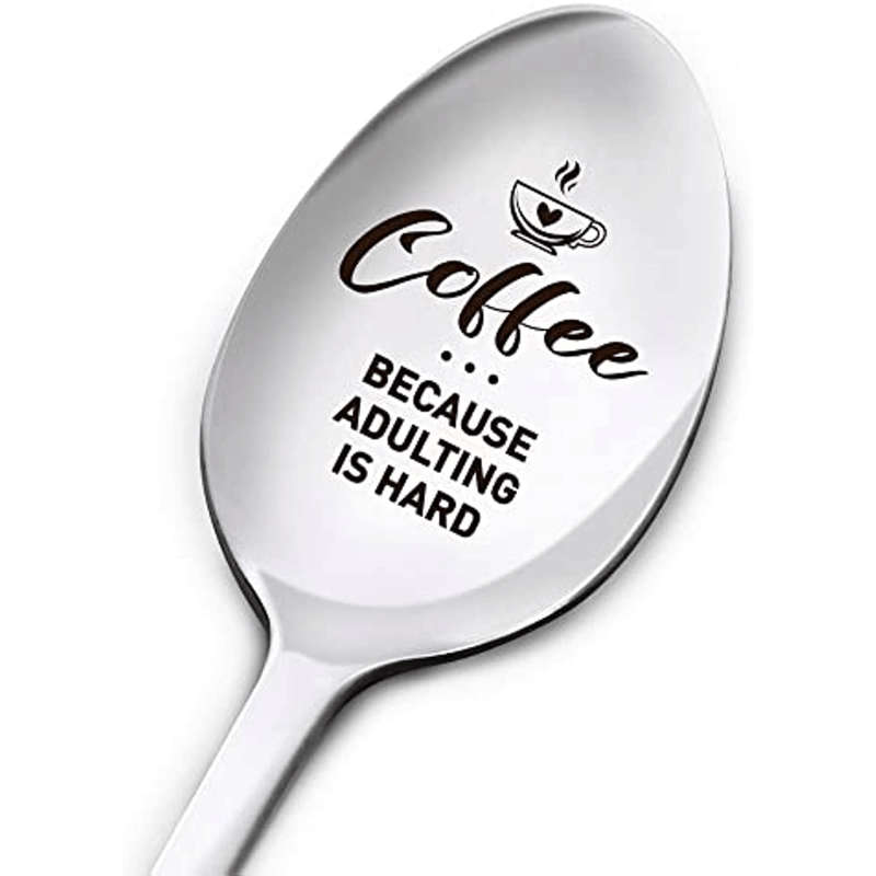 1pc Funny Coffee Lover Spoon Gifts For Women Men Birthday Thanksgiving Christmas Gifts For C