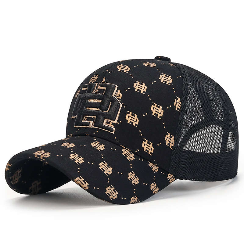 1pc The Stylish Baseball Cap For Women With A Full Golden Print And Three-dimensional Embroidery On