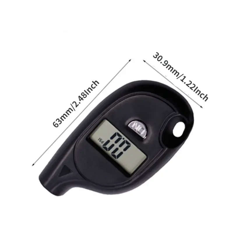 Digital Tire Pressure Gauge With Lcd Display Keychain