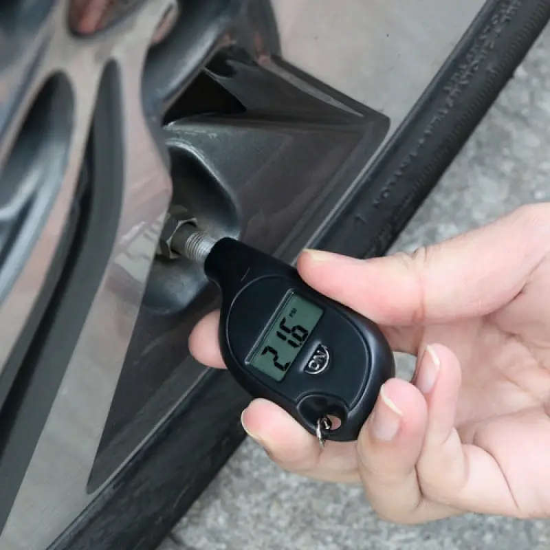 Digital Tire Pressure Gauge With Lcd Display Keychain