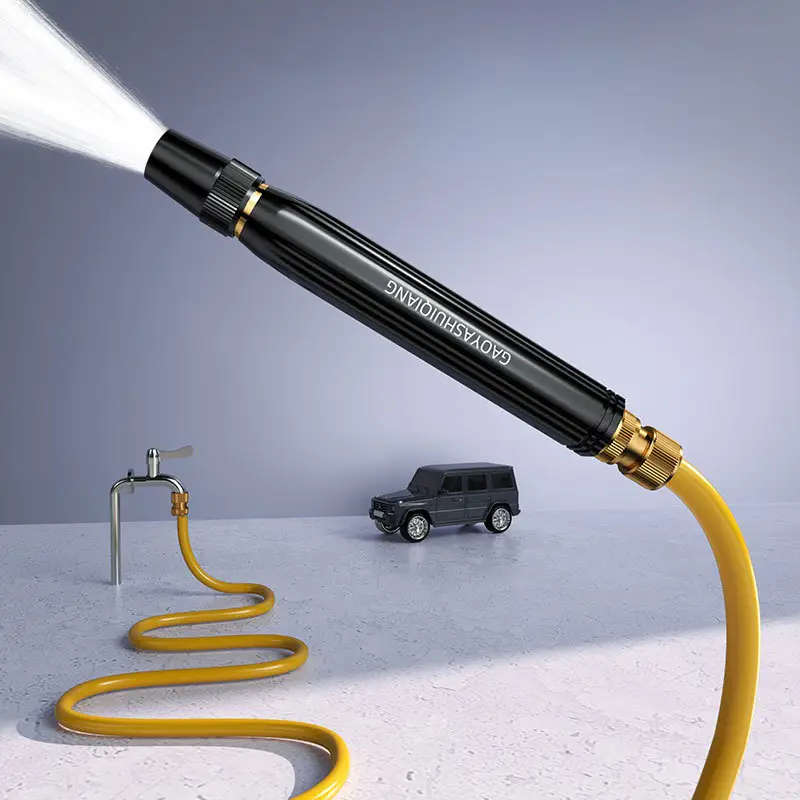 1pc Convenient Car Wash Cleaning Black Household Wash Spray Head Multifunctional Car Wash Water Pipe