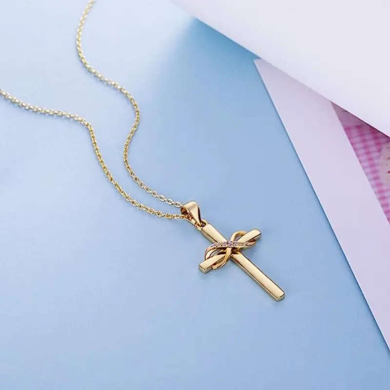 Elegant Infinity Cross Necklace