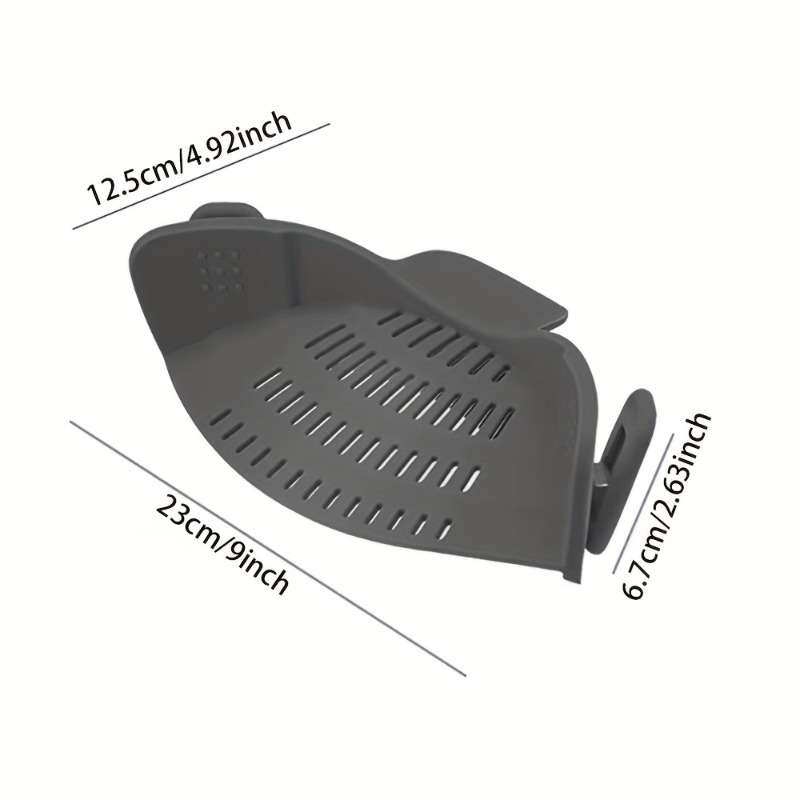 1pc Versatile Silicone Clip-On Strainer an Ideal Kitchen Tool for Your Cookware