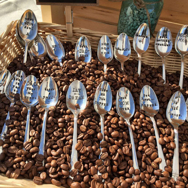 1 Pc Bat Stir Crazy Hand Stamped Coffee Spoon. Spoon With Bats. Halloween Gift Idea. Tea Spoon.