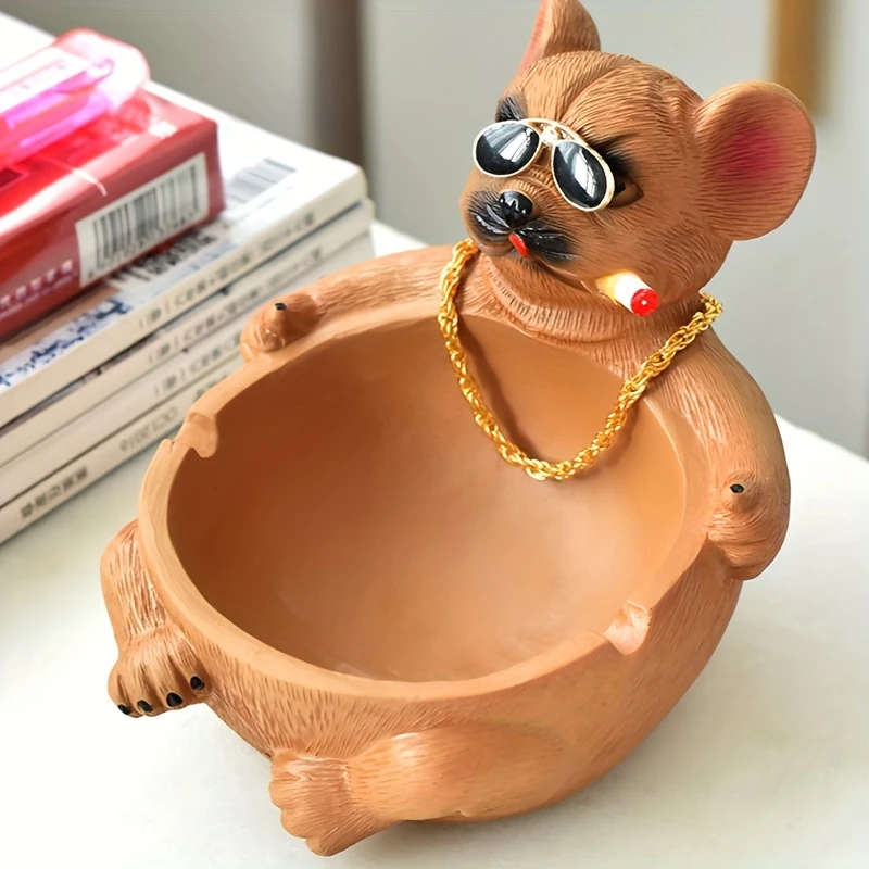 1pc Festive Cartoon Cow Polyresin Ashtray Add a Fun and Unique Touch to Your Bar Smoking Room