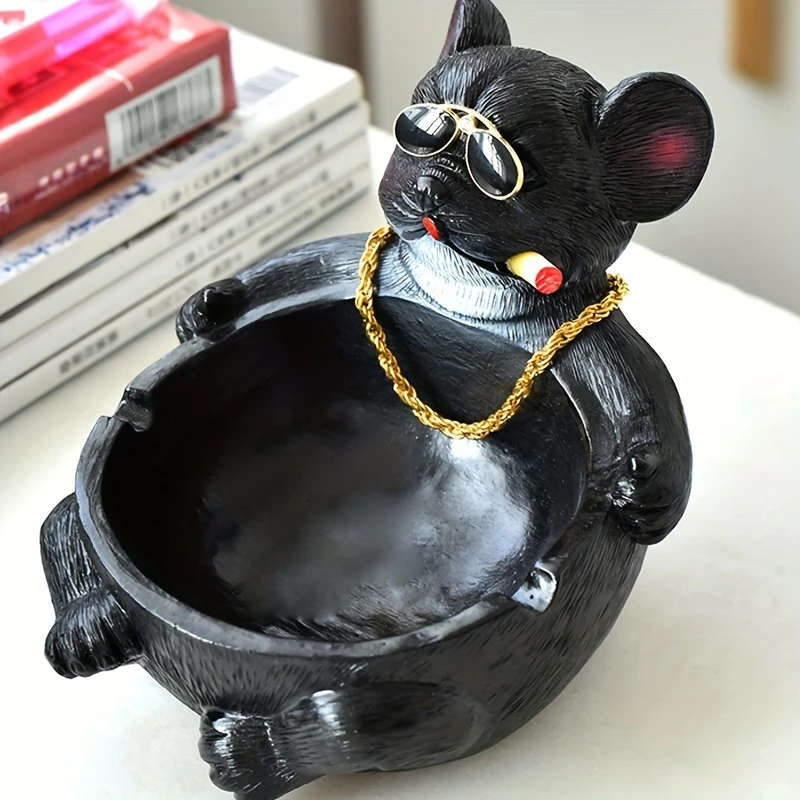 1pc Festive Cartoon Cow Polyresin Ashtray Add a Fun and Unique Touch to Your Bar Smoking Room