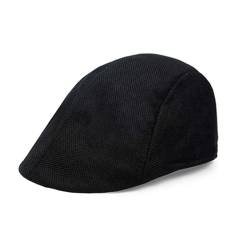 1pc Men's StylishLinen Beret Hat Retro Lightweight Duckbill Cap for Middle-Aged Elderly Brea