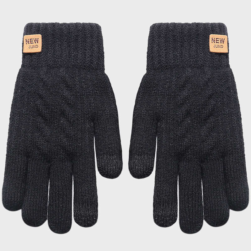 1 Pair One Size Items Double Thickened Navy Warm Gloves