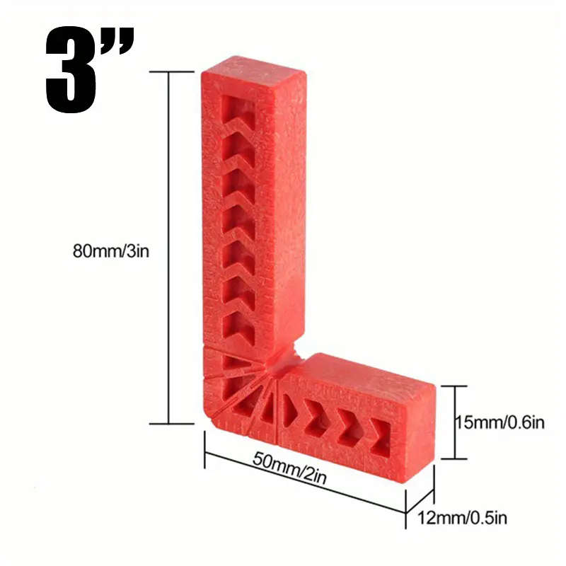 1pc Precision Right Angle Clamp Durable Acrylic Plastic Industrial Grade for Woodworking