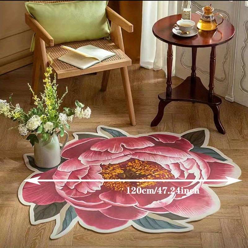 1Pc Pink 120x120cm 47.24x47.24inch Floor Mat