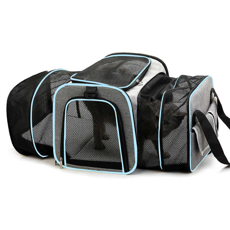 1pc Black With Red Edgesize L Pet Bag