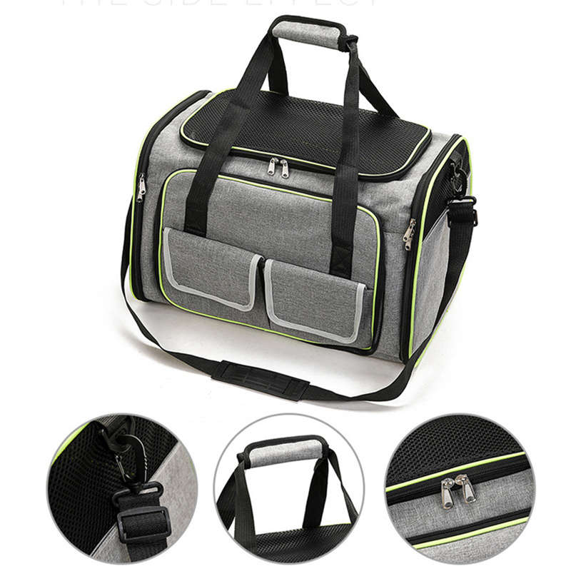 1pc Black With Red Edgesize L Pet Bag