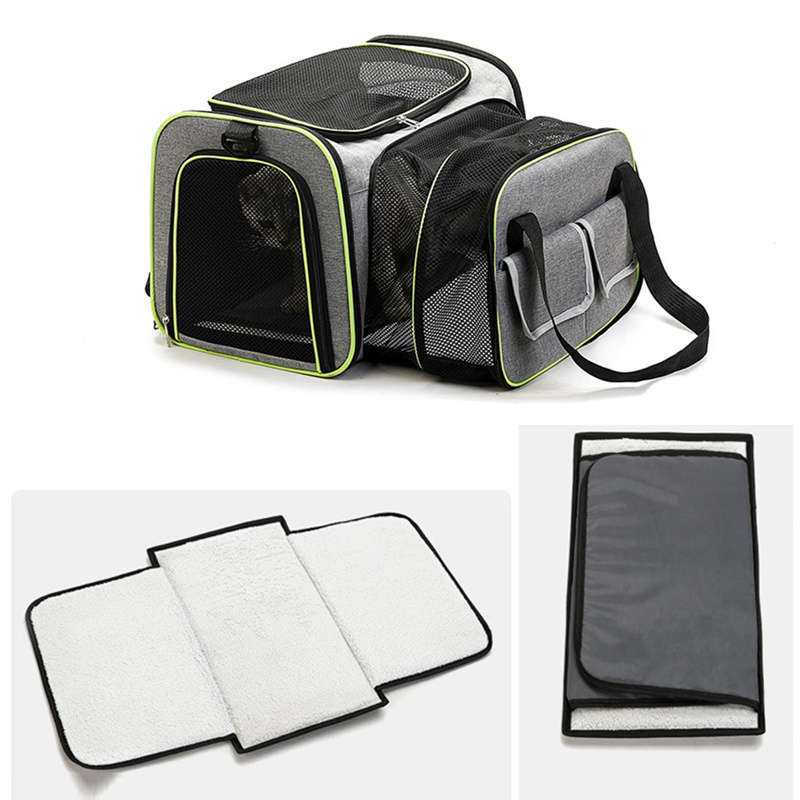 1pc Black With Red Edgesize L Pet Bag