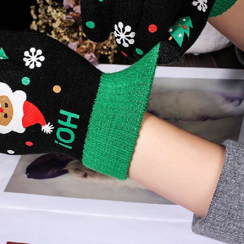 1 Pair Red Size Large Adult  Warm Gloves