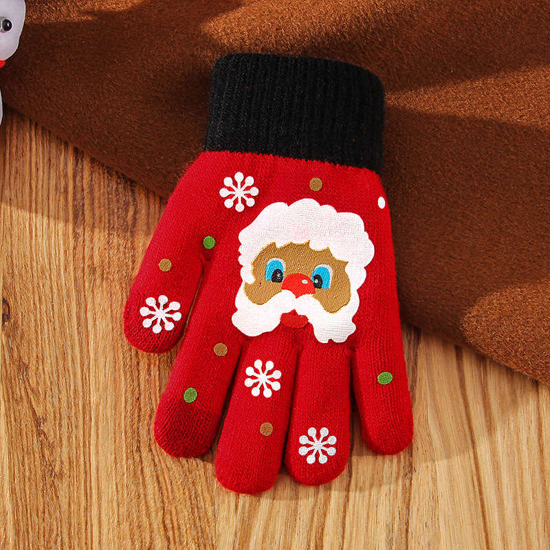 1 Pair Red Size Large Adult  Warm Gloves