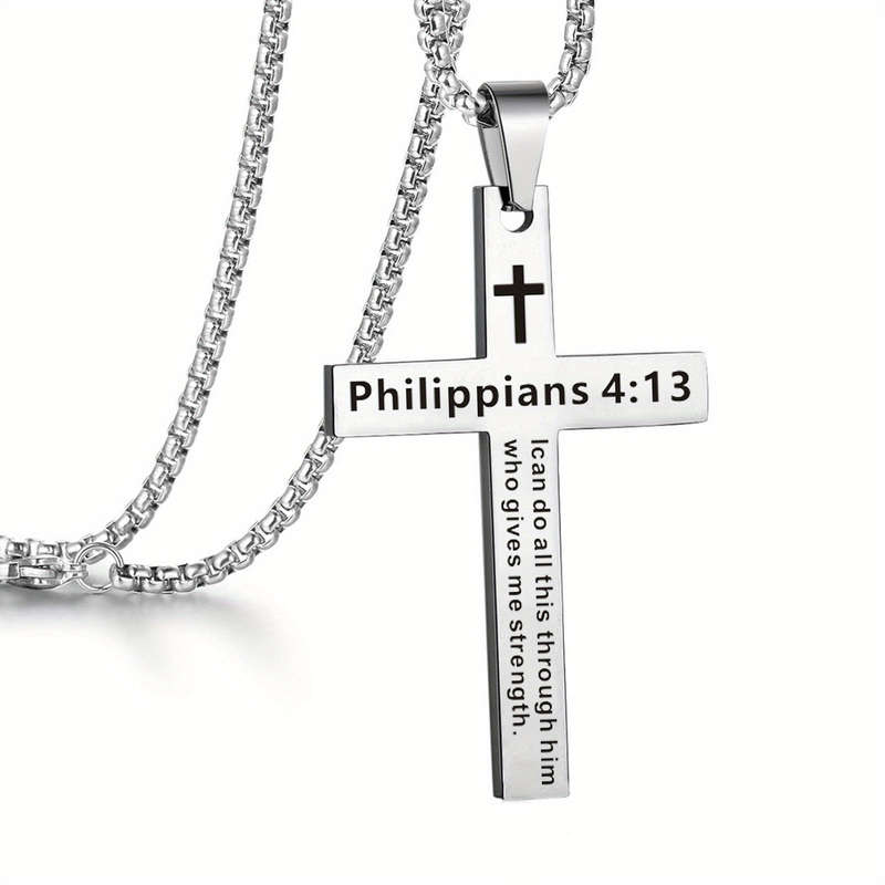 1 Piece Philippians 4:13 Jesus Theme Pendant