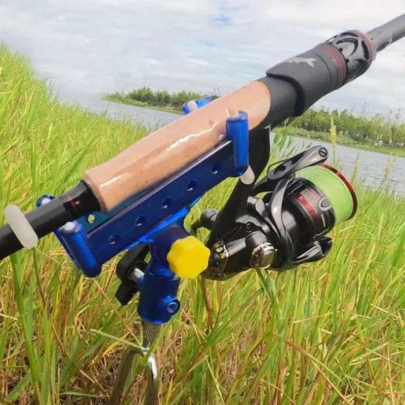 1pc 360° Adjustable Stainless Steel Fishing Rod Holder Self-Locking Insert Design for Easy Setup Rod