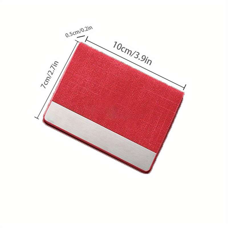 1pc Stylish Ultra-thin Men's And Women's Anti-theft Anti-Blocking Fine Faux Leather Stainless Steel