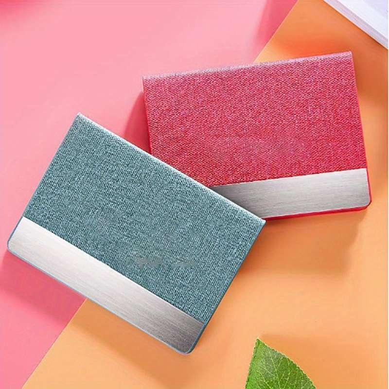 1pc Stylish Ultra-thin Men's And Women's Anti-theft Anti-Blocking Fine Faux Leather Stainless Steel