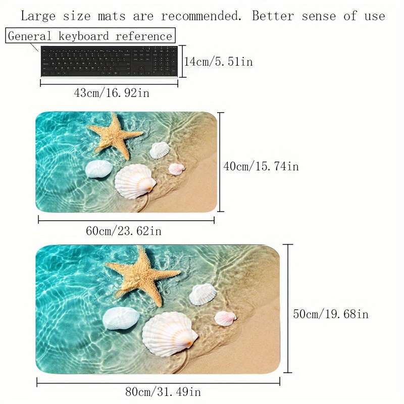 1Pc 50x80cm 19.68x31.49inch Style 01 Floor Mat
