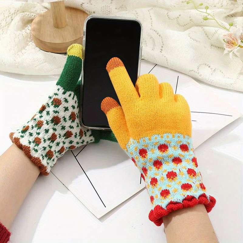 1 Pair Color 03 Warm Gloves