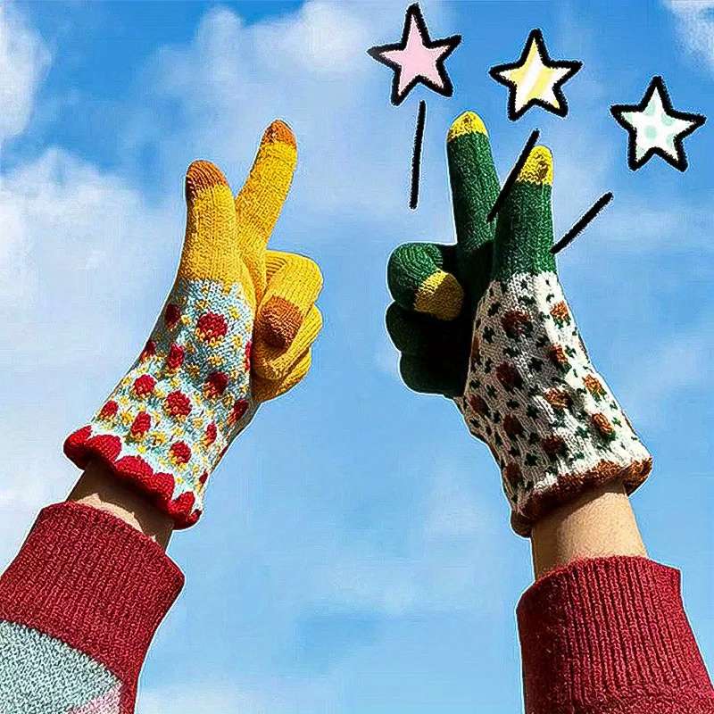 1 Pair Color 03 Warm Gloves