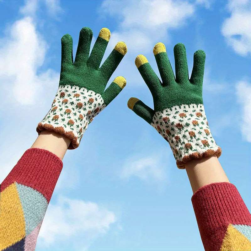 1 Pair Color 03 Warm Gloves