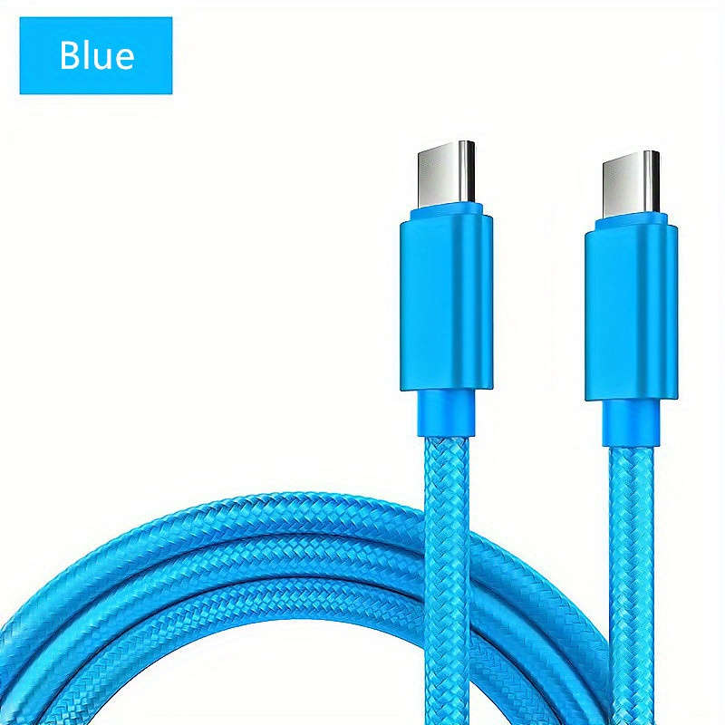 1pc 60W Fast Charging Type-C to Type-C Cable 100cm Compatible with MacBook iPad Xiaomi De