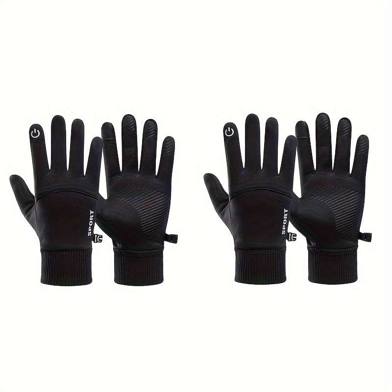 1 Pair Deep Black Warm Gloves