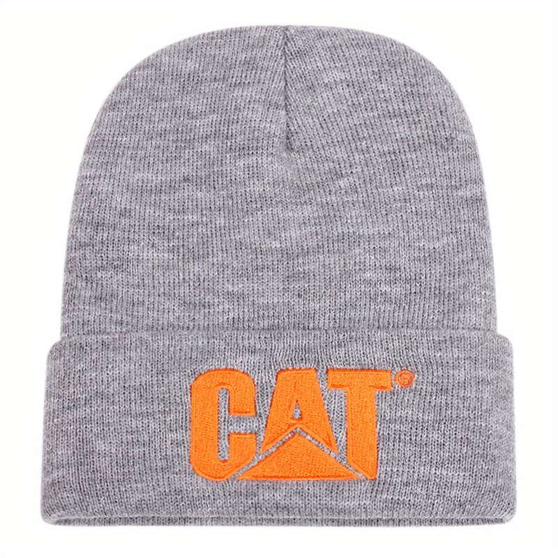 1pc Casual Unisex Hip Hop Beanie Solid Color Elastic Knit Hats Letter Embroidery Skull Cap Simpl