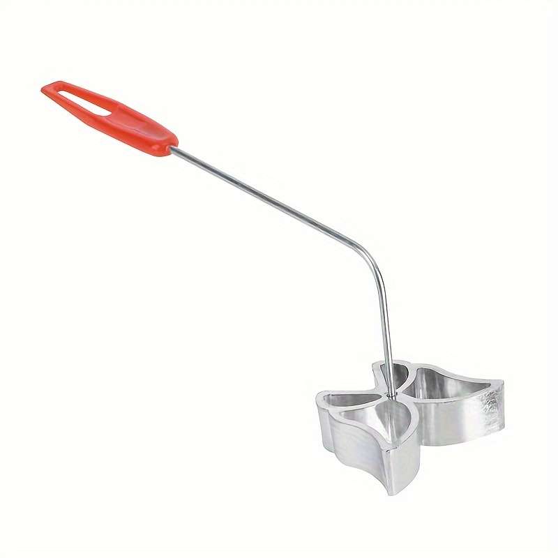 5pcs Flower Shaped Cookie Cutter Set with Plastic Handle Aluminum Alloy Non-Stick No Battery