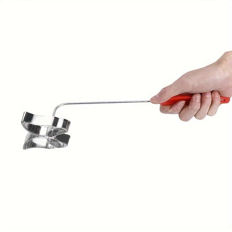 5pcs Flower Shaped Cookie Cutter Set with Plastic Handle Aluminum Alloy Non-Stick No Battery