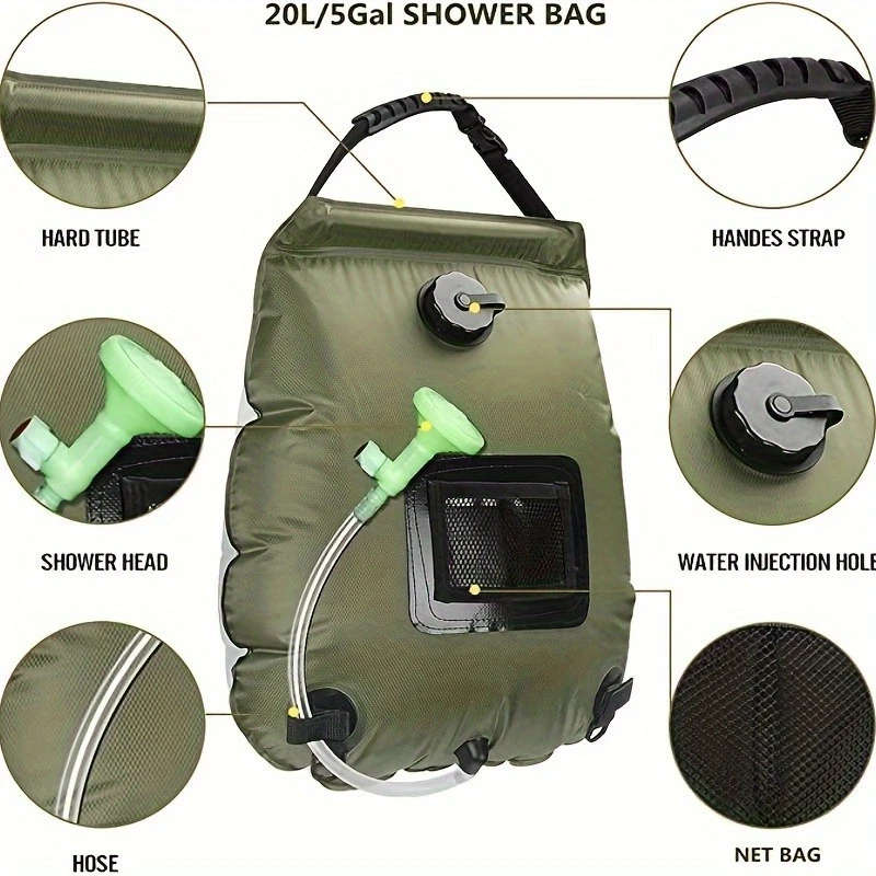 Solar Heated Camping Shower Bag