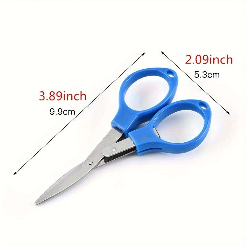 1pc Compact And Portable Folding Scissors Perfect For Travel Fishing And More Color Sent Randomly