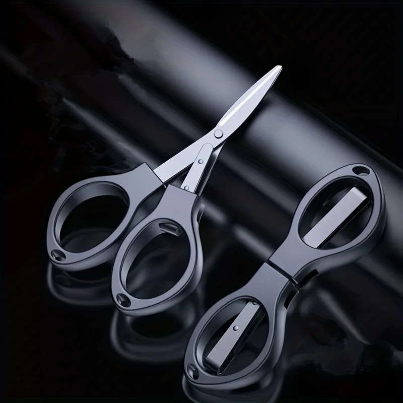 1pc Compact And Portable Folding Scissors Perfect For Travel Fishing And More Color Sent Randomly
