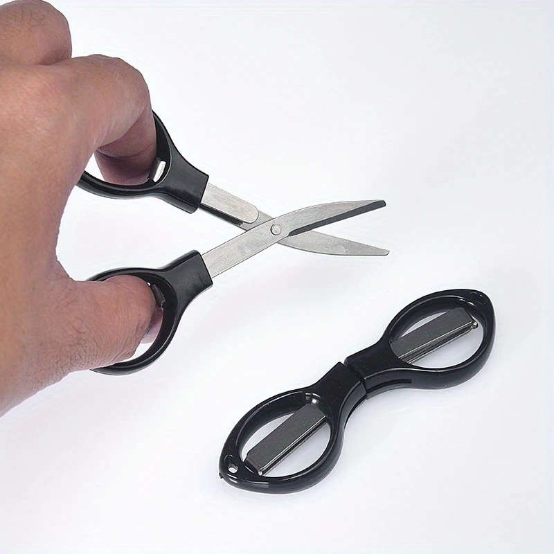 1pc Compact And Portable Folding Scissors Perfect For Travel Fishing And More Color Sent Randomly