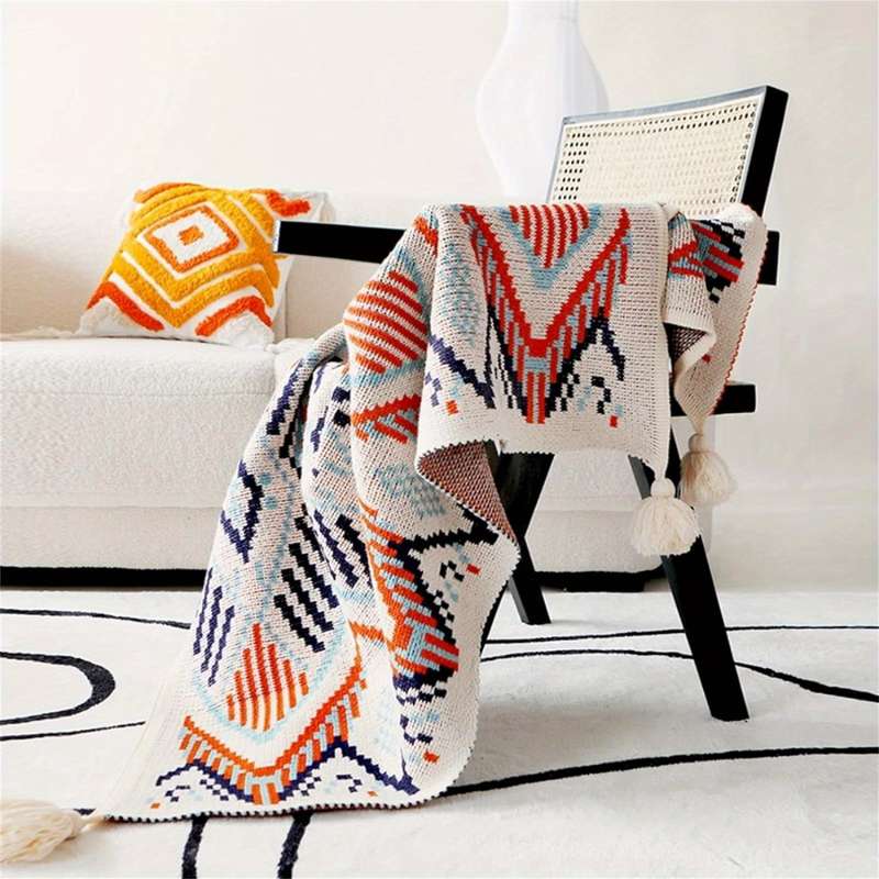 1ps Blanket Color Checkered Mosaic size 150x200cm