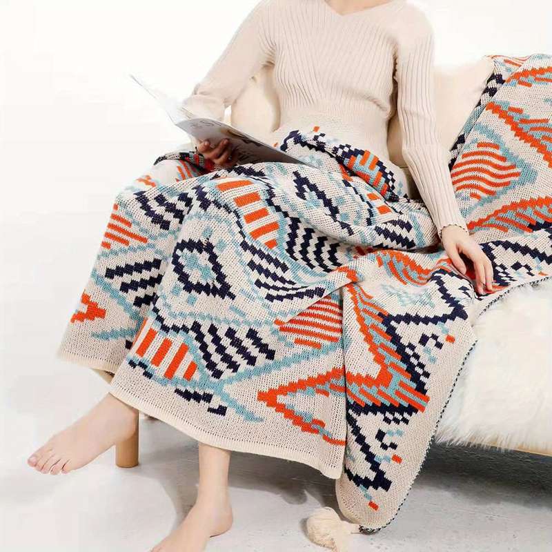 1ps Blanket Color Checkered Mosaic size 150x200cm