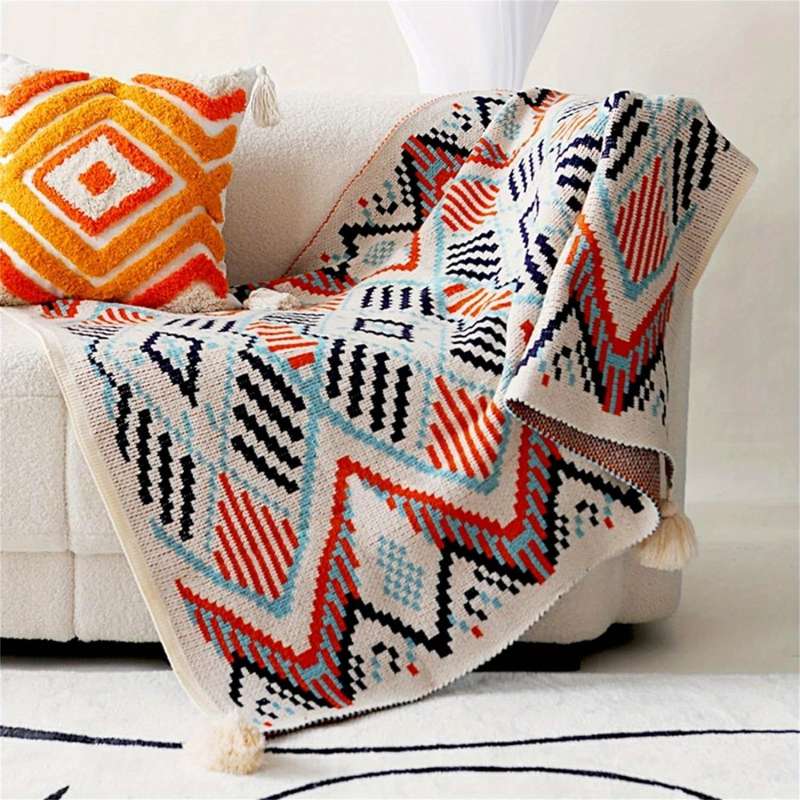 1ps Blanket Color Checkered Mosaic size 150x200cm