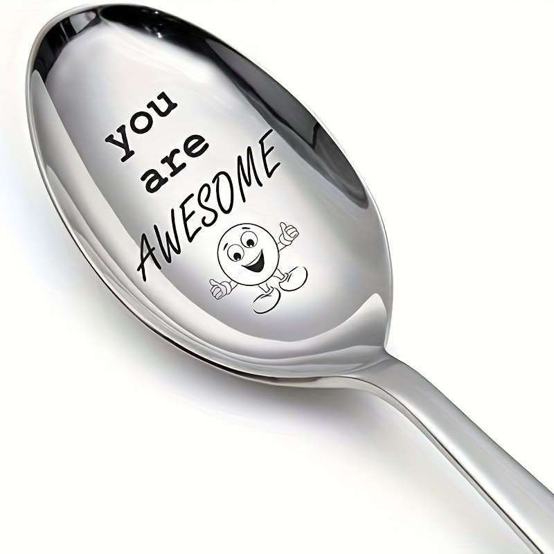 1pc You Are Awesome Spoon Gift  For Stocking Gift  Holiday Gift For Good Friends Close Friends