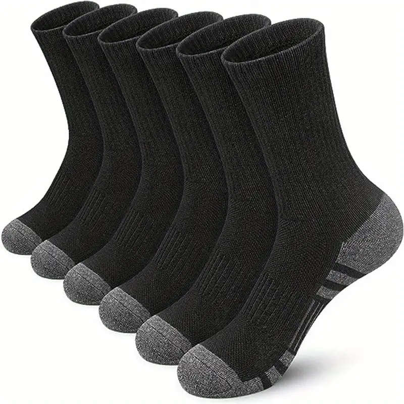 Sock 6 Pairs Of Black  One Size