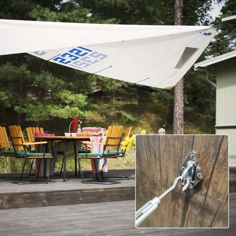 Complete Shade Sail Hardware Kit For Triangular And Rectangular Installations