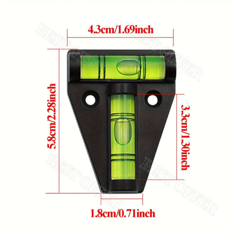 1pc Triangle Level Portable T Shaped Spirit Level Bubble Working Fixing