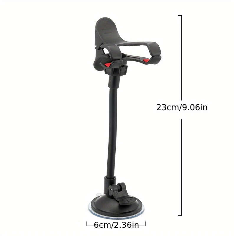1pc Multi Functional 360 ° Adjustable Steering Flexible Gooseneck Suction Cup Car Phone Holder Instr