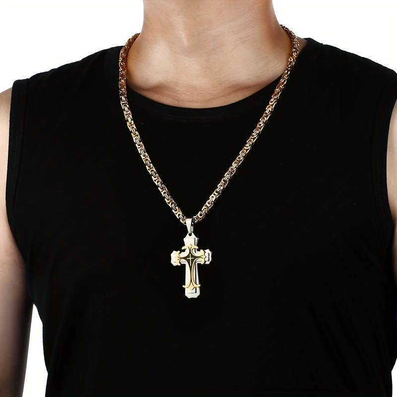 1 Piece White Golden Jesus Theme Pendant