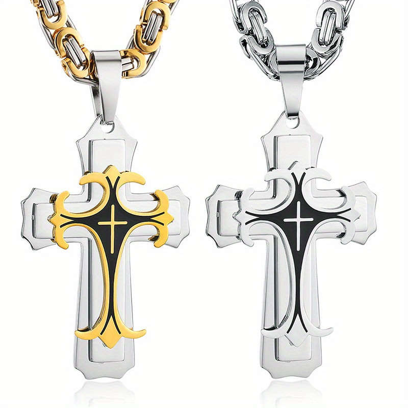 1 Piece White Golden Jesus Theme Pendant