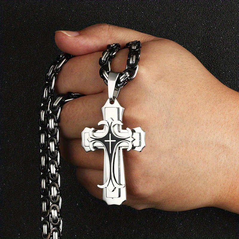 1 Piece White Golden Jesus Theme Pendant
