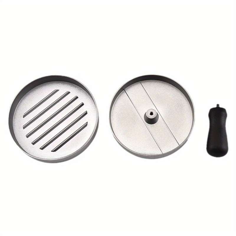 1pc Non-Stick Manual Burger Press Durable Metal Meat Veggie Grill Mold with Ergonomic Handl