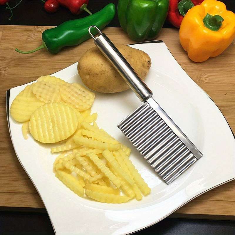 1pc Kitchen Tool for Slicing Potatoes Into Waves Ideal for Making French Fries And Cutting Vegetab